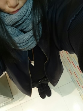 「リブニット」｜「アイテム（スタジャン）」を使った、yayoさん（レディース・153cm）の秋コーディネート
