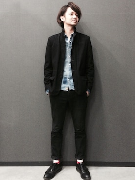 「WHITE LINE（ホワイトライン）のアイテム（ジャケット/アウター）」を使った、こたつマンさん（メンズ・181cm）の冬コーディネート