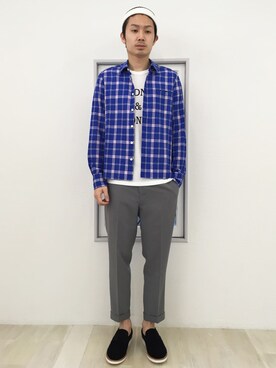 「FACTOTUM（ファクトタム）のアイテム（帽子）」を使った、FACTOTUM_Teraoさん（メンズ・176cm）の春コーディネート