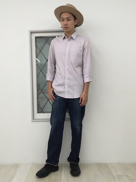 「FACTOTUM（ファクトタム）のアイテム（帽子）」を使った、FACTOTUM_Teraoさん（メンズ・176cm）の夏コーディネート