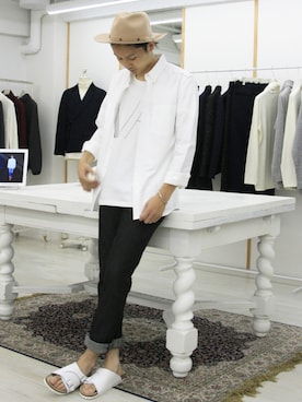 「FACTOTUM（ファクトタム）のアイテム（帽子）」を使った、FACTOTUM_Teraoさん（メンズ・176cm）の夏コーディネート