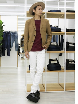 「FACTOTUM（ファクトタム）のアイテム（帽子）」を使った、FACTOTUM_Teraoさん（メンズ・176cm）の夏コーディネート