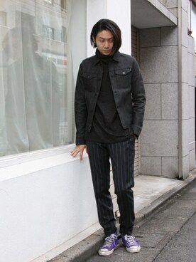 「FACTOTUM（ファクトタム）のアイテム（デニムジャケット）」を使った、FACTOTUM_Teraoさん（メンズ・176cm）の秋コーディネート