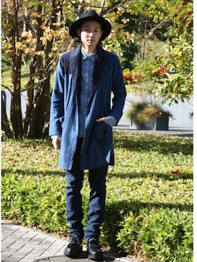 「FACTOTUM（ファクトタム）のアイテム（帽子）」を使った、FACTOTUM_Teraoさん（メンズ・176cm）の秋コーディネート