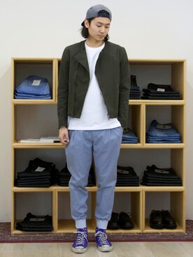 「FACTOTUM（ファクトタム）のアイテム（ライダースジャケット）」を使った、FACTOTUM_Teraoさん（メンズ・176cm）の冬コーディネート