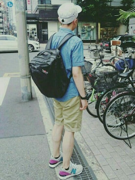 「3wayバッグ」｜育つ雑草さん（メンズ・176cm）の夏コーディネート