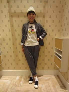 Emika Abeさん（レディース・162cm）の春コーディネート