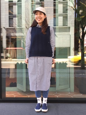 Emika Abeさん（レディース・162cm）の春コーディネート