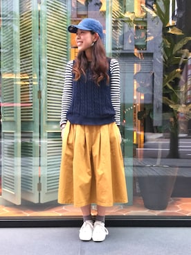 Emika Abeさん（レディース・162cm）の春コーディネート