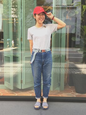 Emika Abeさん（レディース・162cm）の夏コーディネート