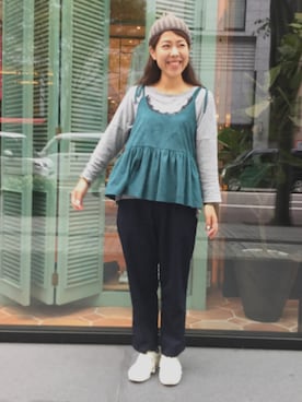 Emika Abeさん（レディース・162cm）の秋コーディネート