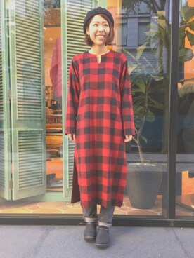 Emika Abeさん（レディース・162cm）の秋コーディネート