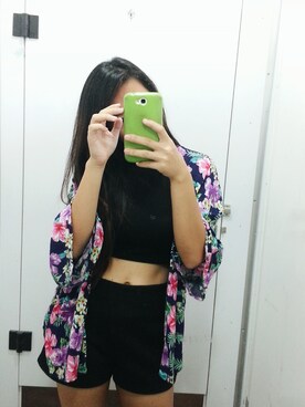 「New look（ニュールック）のアイテム（浴衣）」を使った、Janessaさん（レディース・155cm）の秋コーディネート