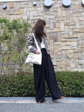 「TODAYFUL（トゥデイフル）のアイテム（その他アウター）」を使った、ERINA  TAMOTSUさん（レディース・153cm）の秋コーディネート