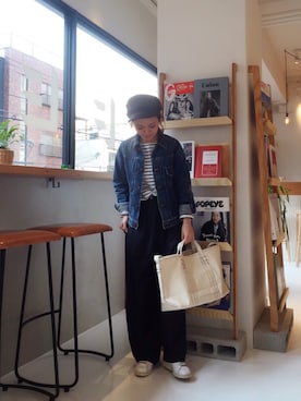 「アイテム（キャスケット）」を使った、ERINA  TAMOTSUさん（レディース・153cm）の冬コーディネート