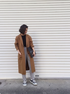 「MATATABI（マタタビ）のアイテム」を使った、ERINA  TAMOTSUさん（レディース・153cm）の冬コーディネート