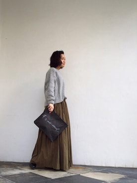 「MATATABI（マタタビ）のアイテム」を使った、ERINA  TAMOTSUさん（レディース・153cm）の冬コーディネート