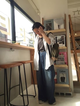 「TODAYFUL（トゥデイフル）のアイテム（バックパック/リュック）」を使った、ERINA  TAMOTSUさん（レディース・153cm）の春コーディネート