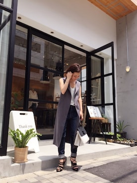 「TODAYFUL（トゥデイフル）のアイテム（トートバッグ）」を使った、ERINA  TAMOTSUさん（レディース・153cm）の春コーディネート