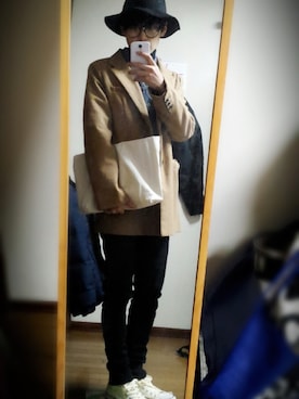 「Factor=（ファクターイコール）のアイテム（帽子）」を使った、つっくん。さん（メンズ・173cm）の冬コーディネート