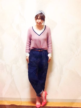 「マムジーンズ」｜わわわさん（レディース・158cm）の冬コーディネート