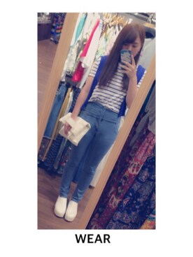 「厚底」｜momoさん（レディース・160cm）の夏コーディネート