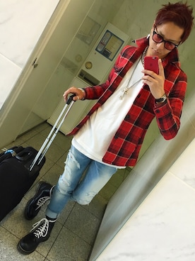 「AKM（エイケイエム）のアイテム（ブルゾン）」を使った、ともじさん（メンズ・177cm）の冬コーディネート