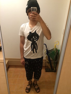 「LEPSIM（レプシィム）のアイテム（帽子）」を使った、sayさん（メンズ・154cm）の夏コーディネート