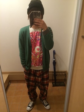 「LEPSIM（レプシィム）のアイテム（帽子）」を使った、sayさん（メンズ・154cm）の冬コーディネート
