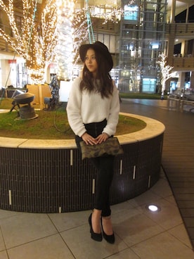 「hat」｜♡…Mさん（レディース・162cm）の冬コーディネート