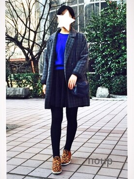 「YECCA VECCA（イェッカヴェッカ）のアイテム（チェスターコート）」を使った、noupさん（レディース・159cm）の冬コーディネート
