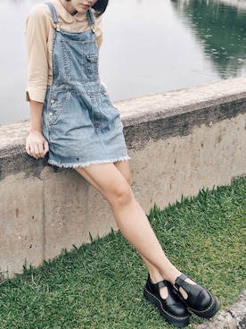 「OLD NAVY（オールドネイビー）のアイテム（つなぎ/オールインワン）」を使った、rchlthdrさん（レディース・159cm）の夏コーディネート