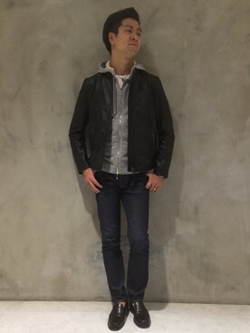 「GGD（ジージーディー）のアイテム（ジャケット/アウター）」を使った、GGD町田店さん（メンズ・172cm）の秋コーディネート