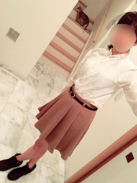 「キャメルスカート」｜「アイテム（ブーツ）」を使った、あおいさん（レディース・155cm）の秋コーディネート
