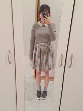 あおいさん（レディース・155cm）の冬コーディネート