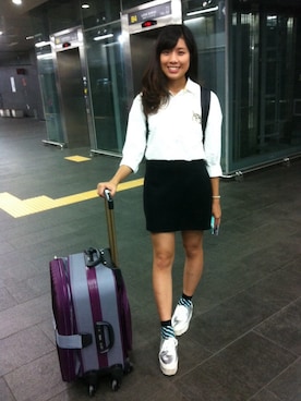 「travel」｜「アイテム（その他シューズ）」を使った、shanshan33さん（レディース・158cm）の秋コーディネート