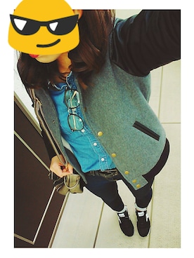「PAGEBOY（ページボーイ）のアイテム（スタジャン）」を使った、d o iさん（レディース・160cm）の冬コーディネート