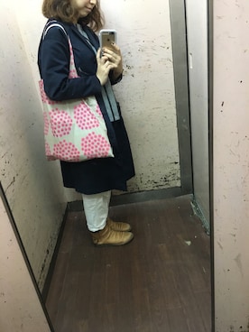 「PAR ICI（パーリッシィ）のアイテム（トレンチコート）」を使った、ほーりぃさん（レディース・156cm）の秋コーディネート