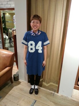 「TYPE BLUE（タイプブルー）のアイテム（ワンピース）」を使った、imaiさん（レディース・157cm）の春コーディネート