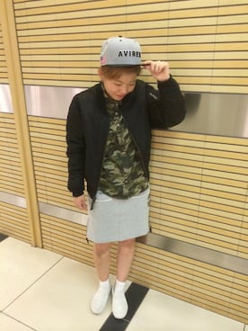 imaiさんの「avirex/アヴィレックス/帽子/AVIREX×NEW ERA　“AVIREX”LOGO　CAP/アヴィレックス×ニューエラ“AVIREX”ロゴ　キャップ」を使ったコーディネート