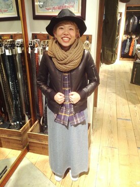 「カシュクール」｜「アイテム（MA-1）」を使った、imaiさん（レディース・157cm）の秋コーディネート