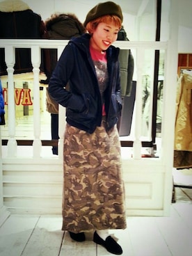 「フード」｜imaiさん（レディース・157cm）の冬コーディネート