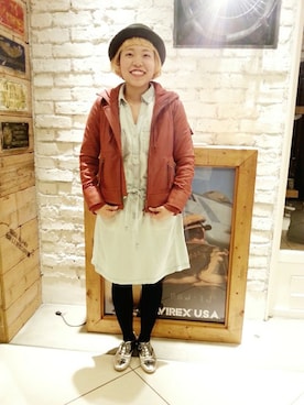 「TYPE BLUE（タイプブルー）のアイテム（シャツ/ブラウス）」を使った、imaiさん（レディース・157cm）の冬コーディネート