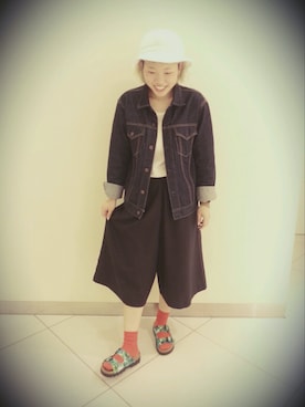 「TYPE BLUE（タイプブルー）のアイテム（デニムジャケット）」を使った、imaiさん（レディース・157cm）の春コーディネート