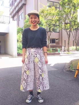 「MSGM（エムエスジーエム）のアイテム」を使った、sakuraさん（レディース・167cm）の秋コーディネート