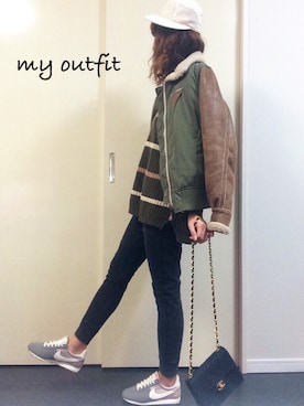 asmさん（レディース・161cm）の冬コーディネート