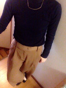 「ハイネックトップス」｜yukaさん（レディース・155cm）の秋コーディネート