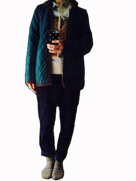 「チチカカ」｜「アイテム（ダウンジャケット/コート）」を使った、かえでさん（レディース・155cm）の冬コーディネート