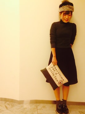 「Casselini（キャセリーニ）のアイテム（ニットキャップ/ビーニー）」を使った、yuuka☺︎さん（レディース・153cm）の秋コーディネート