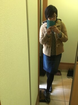 「Heather（ヘザー）のアイテム（ダッフルコート）」を使った、ke1さん（レディース・165cm）の冬コーディネート